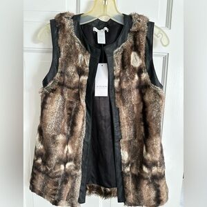 Design History Brown Faux Fur Vest